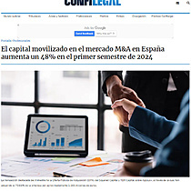 El capital movilizado en el mercado M&A en Espaa aumenta un 48% en el primer semestre de 2024